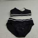 BMJL Women's High Waisted Bikini Sets Sporty Two Piece Swimsuits Color Block Cheeky High Cut Bathing Suits, Large 