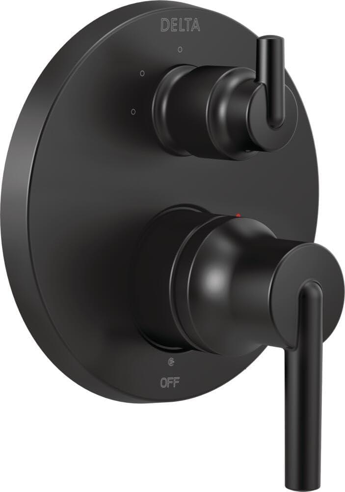 DELTA FAUCET T24859-BL Contemporary Monitor 14 Series Valve 3-Setting Integrated Shower Trim with Diverter, Matte Black