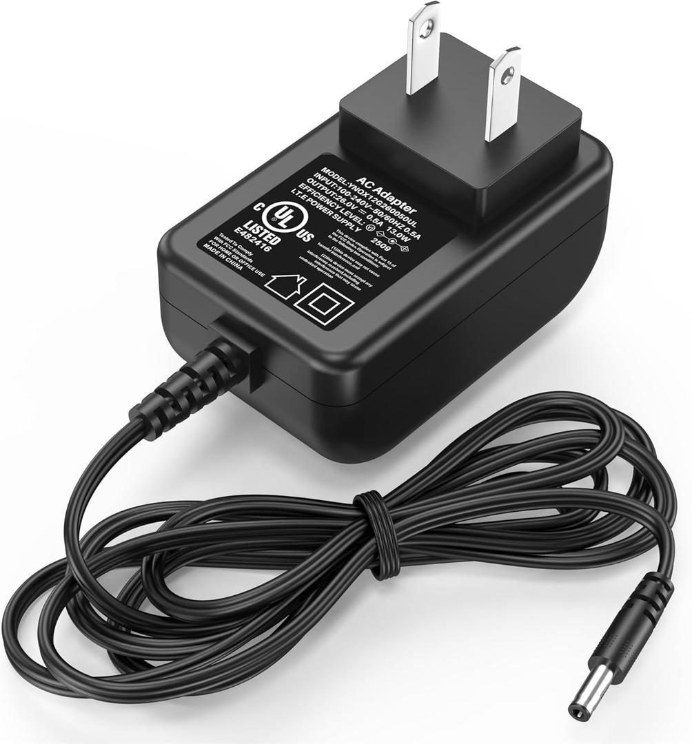 26V Charger for TINECO A10 A11 S3 S5 Cordless Stick Vacuum, Power Cord Adapter for TINECO iFLOOR 3 Series Wet Dry Cordless Vacuum Cleaner AC DC Power Adapter Supply, 6FT with UL Certified