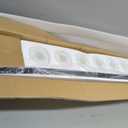 IZORRO Bathroom Vanity Light Fixture, 7-Light 52 inch Matte Black Bathroom Light Fixtures Over Mirror, with White Glass Shade, Modern Farmhouse Vanity Lights, Rustic Restroom Lighting Fixtures