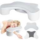 Wattne Side Sleeper Pillows with Arm Holes- Memory Foam Shoulder Pillow for Side Sleepers Neck Support & Rotator Cuff Pain Relief, 2PCS Pillowcase, Ergonomic Knee, Leg, Arm Pillow for Adults (Grey)