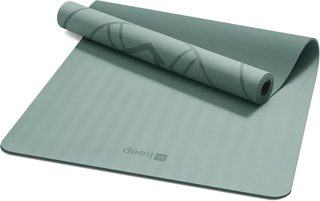 KEEP Extra Wide & Long Yoga Mat for Men, 79"x39"x7mm Thick, Non-Slip TPE Exercise Mat, High-Density Anti-Tear Fitness & Pilates Mat for Tall Users