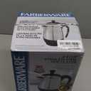 Farberware Electric Coffee Percolator, FCP240, Stainless Steel Basket, Automatic Keep Warm, No-Drip Spout, 4 Cup, Black/Silver