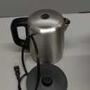 Amazon Basics Electric Stainless Steel Kettle for Tea and Coffee, BPA-Free, Fast Boiling, Auto Shut-Off, 1 Liter, 1500W, Black and Silver