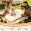 Baby Lounger, Portable Baby Lounger for Newborns to 24 Months, Soft & Breathable Infant Nest with Thickened Support, Newborn Baby Essentials Gift for Home and Travel, Gray