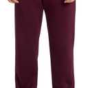 Fruit of the Loom Eversoft Fleece Elastic Bottom Sweatpants with Pockets, Relaxed Fit, Moisture Wicking, Breathable (Large, Maroon)