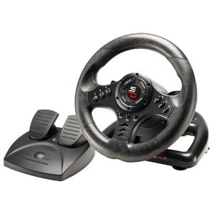 SUBSONIC - Superdrive SV450 Steering Wheel. Racing Wheel with Pedals and Shifters. Diameter 23 cm, 180 Rotation Angle - For Xbox Series X/S, Switch 2 / Switch, PS4, Xbox One and PC - Black
