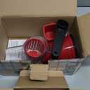 Geedel Rotary Cheese Grater, Kitchen Mandoline Vegetable Slicer with 3 Interchangeable Blades, Easy to Clean Grater for Fruit, Vegetables, Nuts (Red)