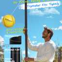 Trymaker Tetherball Set, Tether Balls and Rope Set with Pole 10.43ft Height Heavy Duty, Tetherball Equipment Kit for Backyard Outdoors(No Base Included)