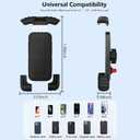 Bike Phone Holder, [Super Stable Metal] Motorcycle Phone Mount with Security Lock, Bicycle Phone Holder Handlebar with Soft Cushion & Adjustable Clip Compatible with 4.7''-6.8'' Phone (1 Pack)