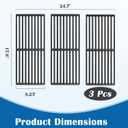 SafBbcue 17.8'' Cooking Grates Replacment for Cuisinart Grills Parts GAS2456AS GAS9456AS GAS1456ASO GAS1456BSO 4-Burner Grill Grids Kirkland Grill Parts PC2600L PCA 2600L PC2600 PC26001 Cast Iron
