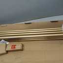 TONIAL Gold Double Curtain Rods for Windows, 72-150 Inch, Simple Finials
