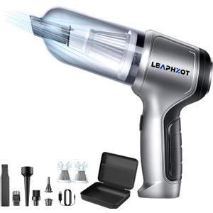 Wireless Portable Mini Car Vacuum Cleaner,Brushless Motor Handheld Cordless Recrghaeable Vacuum,15000PA 3 in 1 Vacuum for Men, Women,Car,Desktop Home Cleaning (Silver Grey Pro)