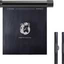 Rolling Dispenser Car Trash Can - Aluminum Alloy Rotary Storage, Magnetic Hanging Waterproof Garbage Bag,Auto Accessories for Travel (Black)