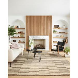 Loloi Chris Loves Julia x Polly Collection POL-04 Beige/Tobacco 7'-9" x 9'-9" Area Rug