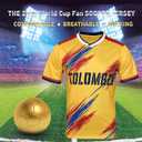 DIBEI Fan Soccer Jersey for 2026 World Cup Fan Soccer Jersey - ArgentinaBrazilMexicoCanada & USA (L)