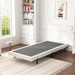 Seiugaga Twin Box Spring 8 Inch - Heavy Duty Box Spring Mattress Foundation Metal Bed Base with Fabric Cover, Noise Free Easy Assembly Non Slip 2000lbs Max