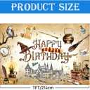 7x5ft Wizard Backdrop Magical Castle Backdrop Magic School Background Girl Kids Baby Shower Banner Wizard Birthday Party Decoration Photo Booth Props LTMBDJ413