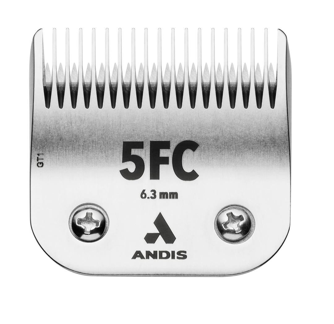 Andis 72630 Ultra Edge Detachable Dog Clipper Blade  Equipped with Stainless Steel for Precision Trimming, Fits Motor-Driven Trimmer  for Pets Fast Touch-Ups & Full Grooming., Size 5Fc, Silver