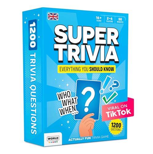 Super Trivia Game for Adults with 1200 Questions - Fun Easter Board Game for Adults - Family Road Trip Travel Game for the Pursuit of Trivial Knowledge