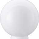 Aspen Creative 28002-41, 8" White Acrylic Replacement Lamp Post Globe with 3-3/4" Fitter Neck