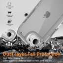 Compatible with iPhone 16e Case with HD Screen Protector, Heavy Duty Shockproof [3 in 1] Clear Phone Cases for iPhone 16e 6.1" (Black)