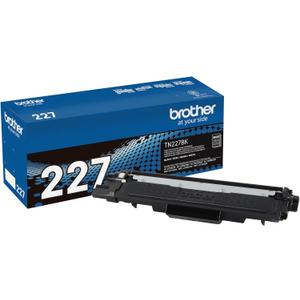 Brother Genuine TN227, TN227BK, High Yield Toner Cartridge, Replacement Black Toner, Page Yield Up to 3,000 Pages, TN227BK (Pack of 1)