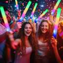 36 Pcs LED Foam Glow Sticks Bulk,Glow in The Dark Party SuppliesFoam Light Up Sticks 3 Modes of Color Flashing for Birthday,Wedding,Raves,Carnival,Halloween Christmas,New Year,Concert