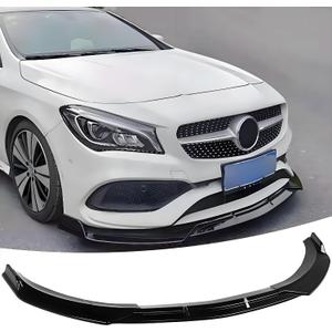 Front Bumper Lip Splitter Spoiler Compatible with Mercedes CLA/ CLA250/ W117 2017 2018 2019 (for AMG-Line Models Only), Gloss Black 3pcs Air Chin Body Kit Exterior Accessories