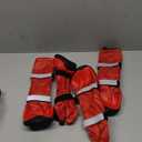 Hipaw Waterproof Dog Boots for Winter Snow Rain, Non-Slip Dog Shoes for Medium to Large Dogs, Extended Cuff Paw Protectors for Outdoor Walking Hiking (XS (Insole Wide 1.9") for 24~29lb, RED)