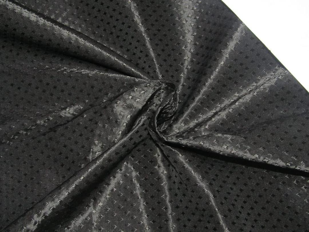 Silk Brocade Jet Fabric 44" BRO769[3] by The Yard