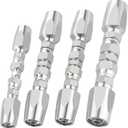 4PCS Reusable Hydraulic Hose Repair Fittings Kit, 1/2'' 3/8'' 1/4'' for Size #08#06#04 Single Wire Hydraulic Hose