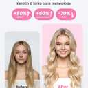 Thermal Brush for Blowout Look, 360 Airflow Heated Round Brush with 2X Negative Ions Release for Less Frizzy, 1.5 Inch Dual Voltage Heated Curling Brush for Travel, Dual PTC Technology, Pink