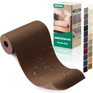 Canvas Repair Tape 470 Inch Waterproof Self-Adhesive Fabric Repair Patch for Repairing Boat Covers,Tents,Patio Umbrellas,Car Seats,Luggage,Sofas.(Dark Brown)