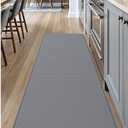 DEXI Kitchen Floor Mats Cushioned Anti Fatigue, 23x59, Large Wide Standing Runner Rug Waterproof, Comfort Memory Foam Padded for Front Sink Laundry, Grey