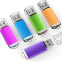 K&ZZ 16GB USB Flash Drive 5 Pack USB 2.0 Thumb Drives Memory Stick Gig Drive 16G Pen Drive USB Stick Flash Stick Jump Drive for PC Laptop, Multicolored
