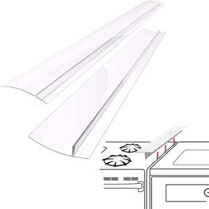 SEVCHY Silicone Stove Gap Covers (2 pack), Oven Gap Filler, Heat Resistant Stove Gap Filler, Seal Gap between Stovetop and Counter, Easy Clean (30 inch, Clear)