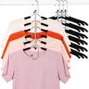 TOPIA HANGER Clothes Hanger Space Saving, 6 Tier Shirt Coat Hangers Space Saving No Bump Shoulder Hangers with No Slip Foam Padded Hangers Organizers and Storage for Men and Women 4 Pack-CT65B