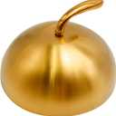 Gold Stainless Steel Steak Dome Cover with Handle, Food Dome Cover for Melting Cheese, Buttering Desserts, Steaming and Serving Burgers, Sandwiches, 3.54"x7.9"x7.9"