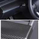 Matte Carbon Fiber Dashboard Cover and Front Door Cover Compatible with Tesla Model 32021-2023 and Model y2019-2024 (Matte Carbon Fiber)
