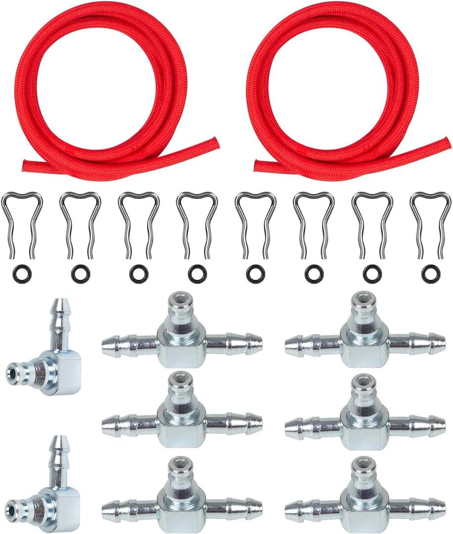 Fuel Injector Return Line Kit with Metal Fittings, Direct Fit for 2004-2010 Chevy Silverado/GMC Sierra 2500HD/3500HD Duramax (LLY/LBZ/LMM) OEM Replacement 97328733 98062291 97328732