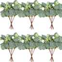 ZeKonan 40 Pieces of Artificial Greening Eucalyptus Stem Artificial White Seeds Plant Suitable for Family Wedding Vase Center Bouquet Flower Arrangement