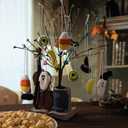 12 Pcs Halloween Felt Ornaments Happy Halloween Mini Tree Ornaments for Party Cute Felt Decorations for Indoor Outdoor Tree Decor Party Supplies