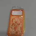 DOMAVER for iPhone 17 Pro Max Case, Magnetic Phone Case for iPhone 17 Pro Max [Compatible with MagSafe] Slim Fit Flowers Floral Design Shockproof Protective Bumper Women Men Girls Boys Cover - Orange