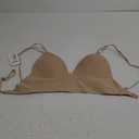 Low Back Bras for Women-Seamless Bralette Wireless Triangle Invisible Backless Bra-Low Cut Strappy Open Back Halter Bra (Nude, 36D)