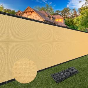 Winpull Privacy Fence Screen 6FT x 50FT, Heavy Duty 170GSM HDPE Fence Screen Privacy Mesh for Chain Link & Wood Fence, 95% Privacy Screen for Backyard Patio Balcony, Reinforced Edges & Grommets