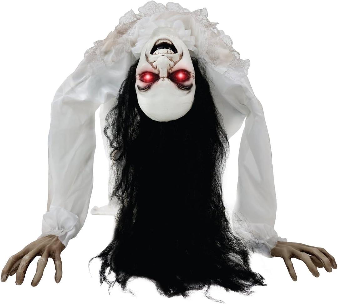 Haunted Hill Farm 3-Ft. Possessed Woman Animatronic with Lights & Sound
3 Ft Tall, Motion-Activated Movement, LED Lights, Sound, Battery Power, Animated Halloween Decoration, Halloween Display