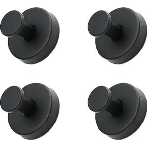 2025 Upgraded Suction Cup Hooks, Luxegrip No-Drill Hooks, Reusable Towel Hooks, Stainless Steel Waterproof Suction Cup for Shower (Black)