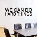 5 x AnFigure Gym Quotes Wall Decals: Inspirational Office Vinyl Art Wall Stickers for Garage Classroom School Workspaces - We Can Do Hard Things 35"X9.8"