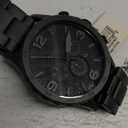 Fossil Men's Nate Quartz Stainless Steel Chronograph Watch (Black)